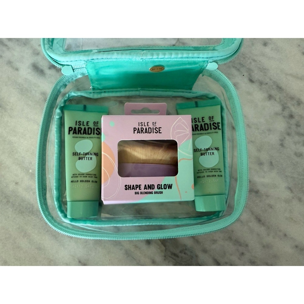 Isle Of Paradise Tanning Set In Bag! Two Self Tanners And A Blending/shape Brush